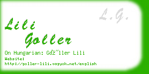 lili goller business card